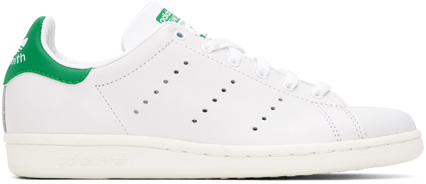 adidas Originals White & Green Stan Smith 80s Sneakers | SSENSE