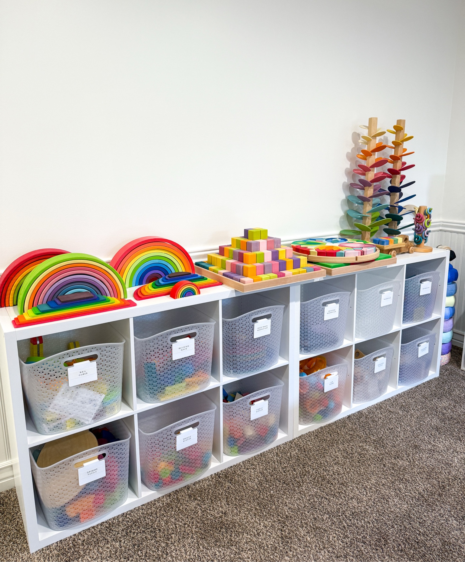 Keep things simple for the playroom! A cubby and labeled bins go a long way ✨ 

#LTKKids #LTKHome #LTKBaby