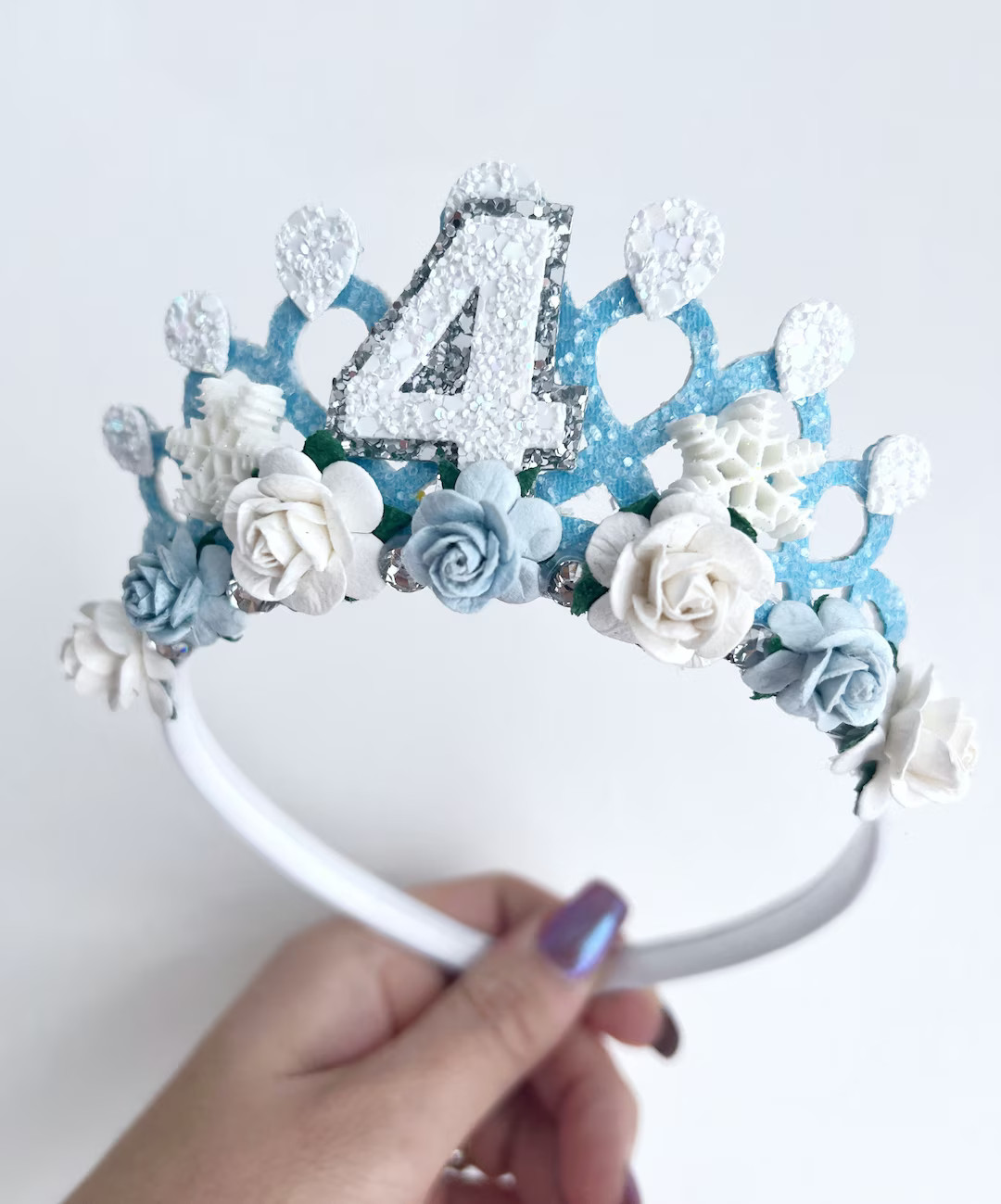 Birthday Tiara Crown, Snowflake Ice Queen Crown Tiara, Snow Queen Tiara Alice Band Headband, Part... | Etsy (US)