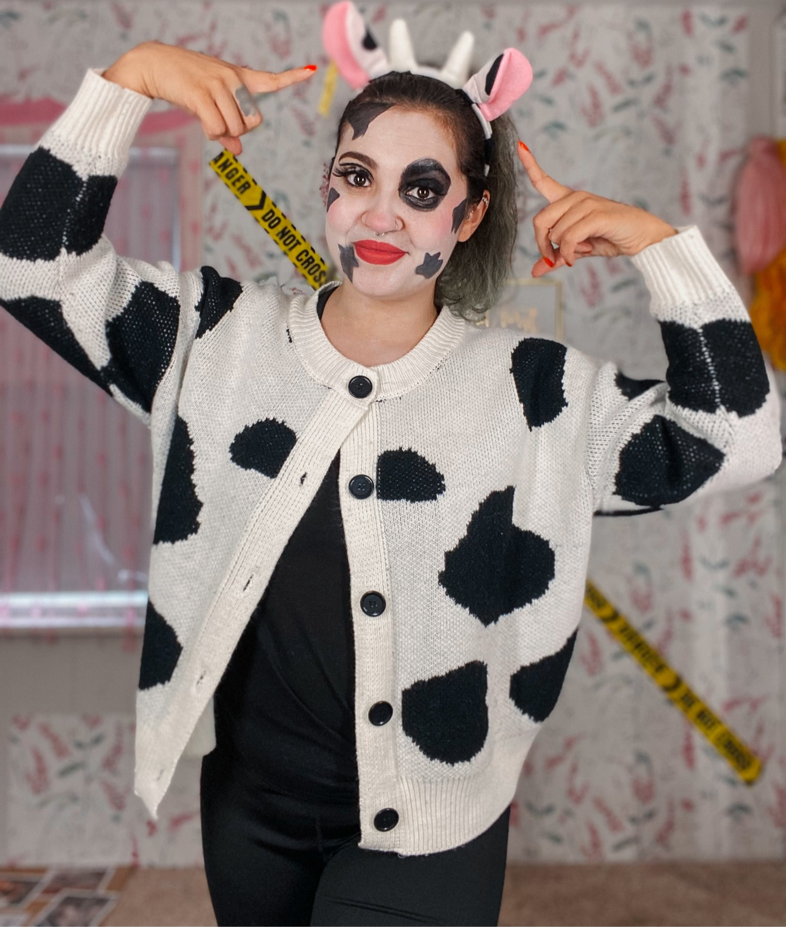 Cow Costume 🐄 this was such a simple yet fun costume to create. Purchased the cardigan size 0XL and ears with tail from Shein.com 

#LTKplussize #LTKHalloween #LTKbeauty