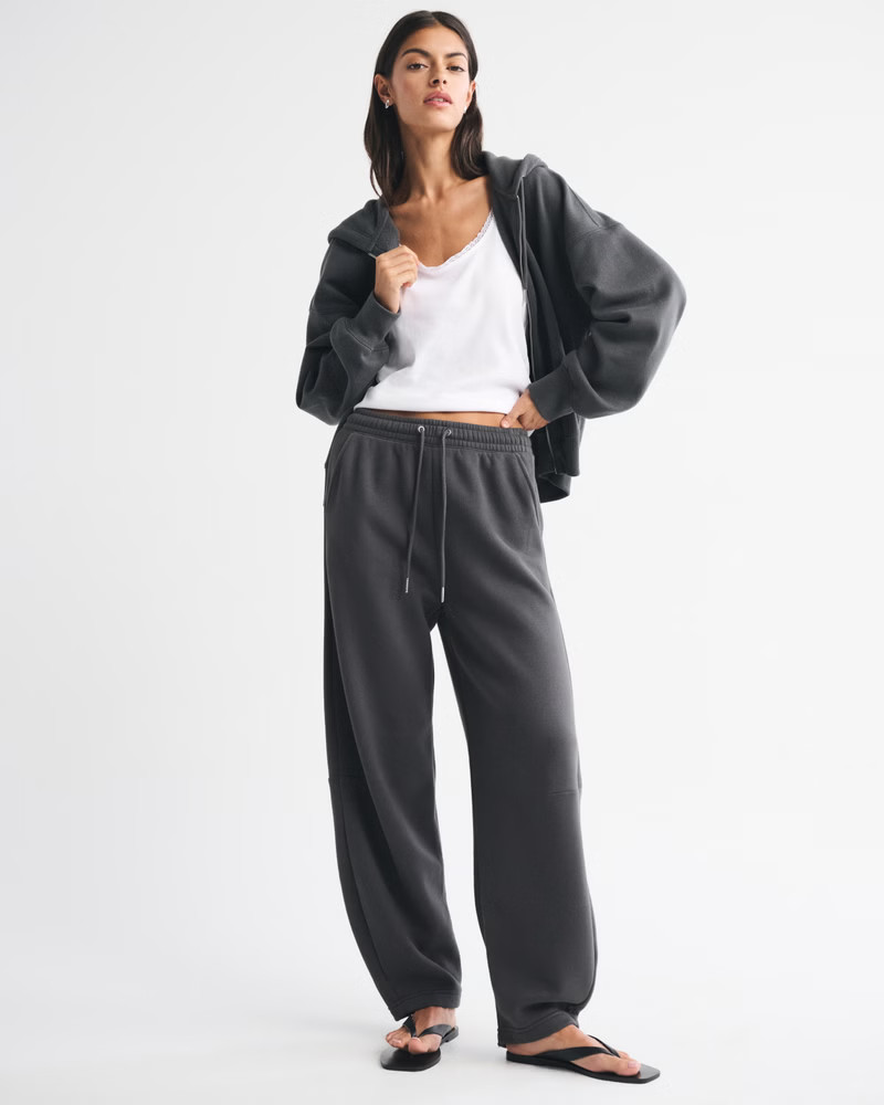 Women's High Rise Barrel Sunday Sweatpant | Women's Bottoms | Abercrombie.com | Abercrombie & Fitch (US)