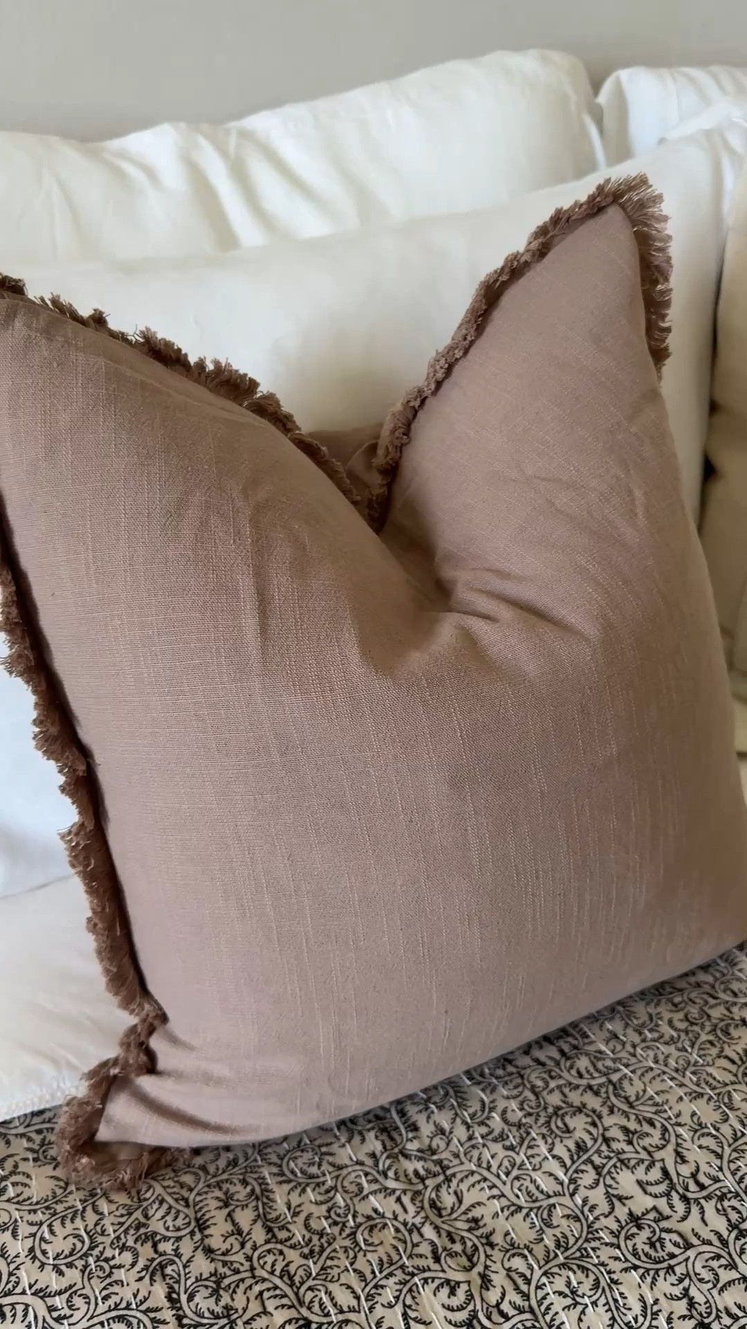 Throw pillow covers in the color cocoa brown 18x18 in linen

#LTKHome