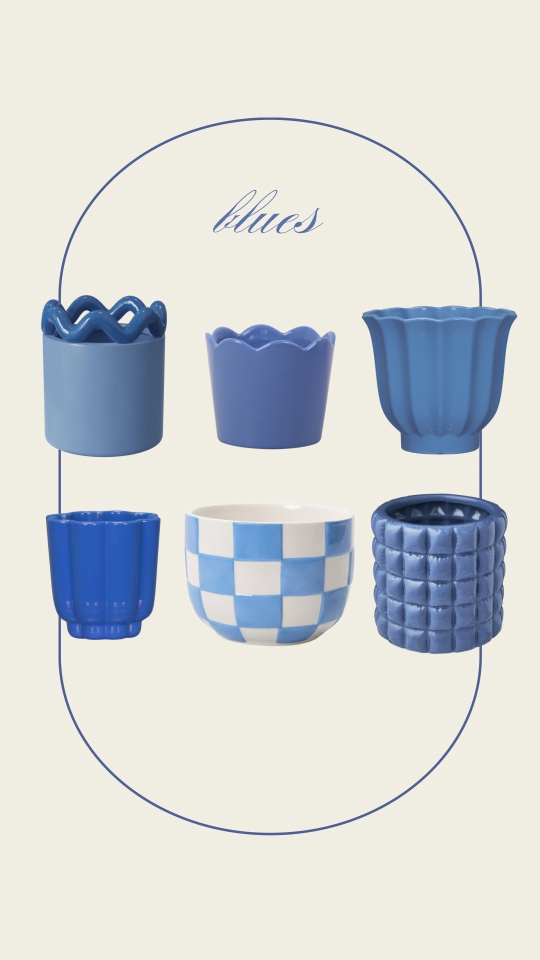 LOVING these affordable and adorable blue flower pots!! All under $25 💙