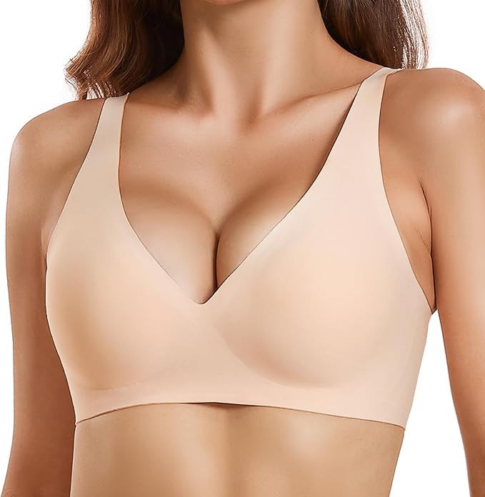 Gailife Deep V Bras for Women No Underwire Wireless Push Up Bra Seamless Plunge Bralette Comfort ... | Amazon (US)