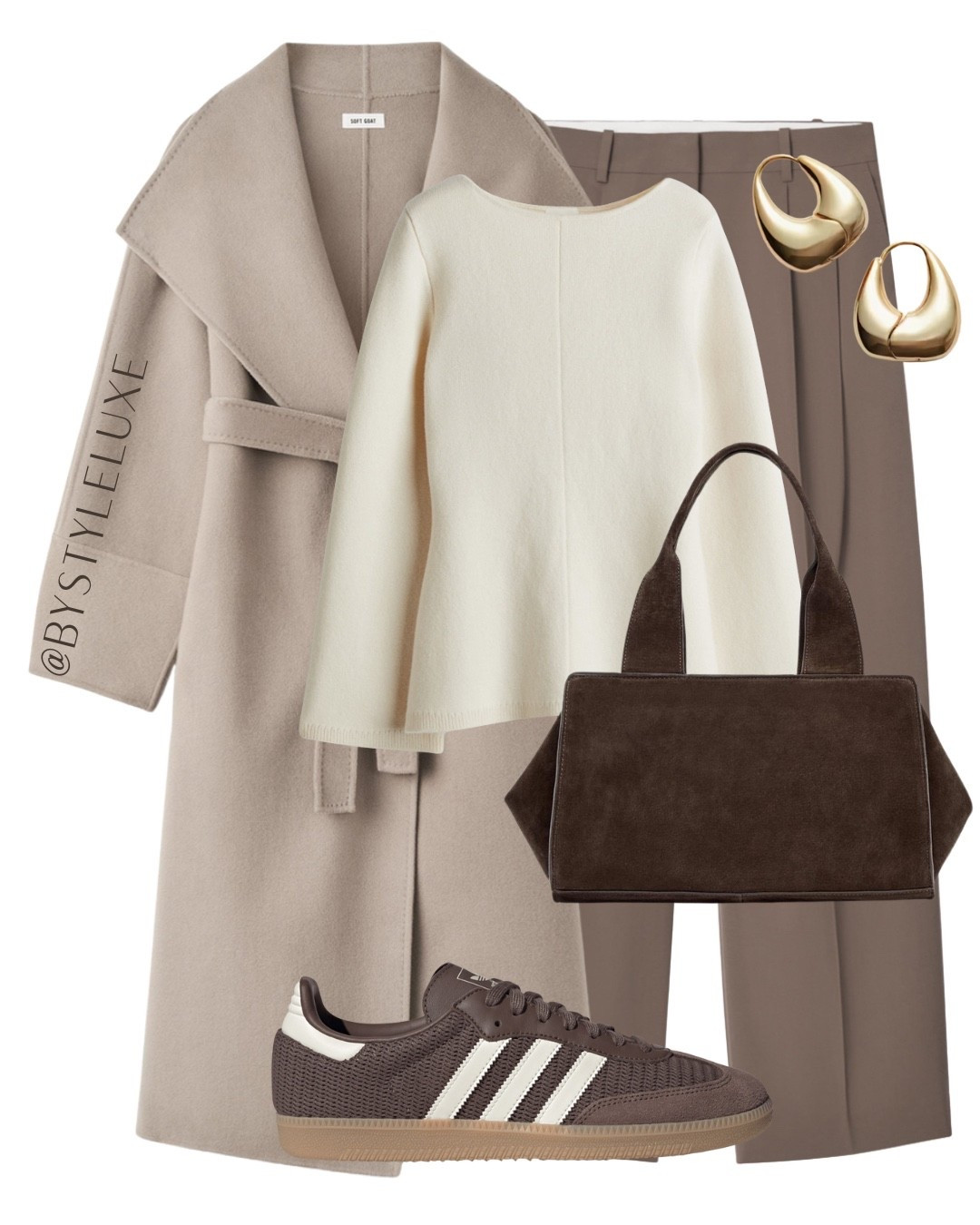 TAUPE - a tonal look styling taupe tailored trousers and this gorgeous wrap coat and trainers 

#trainers #coat #tailoredtrousers

#LTKautumn #LTKshoes #LTKwinter