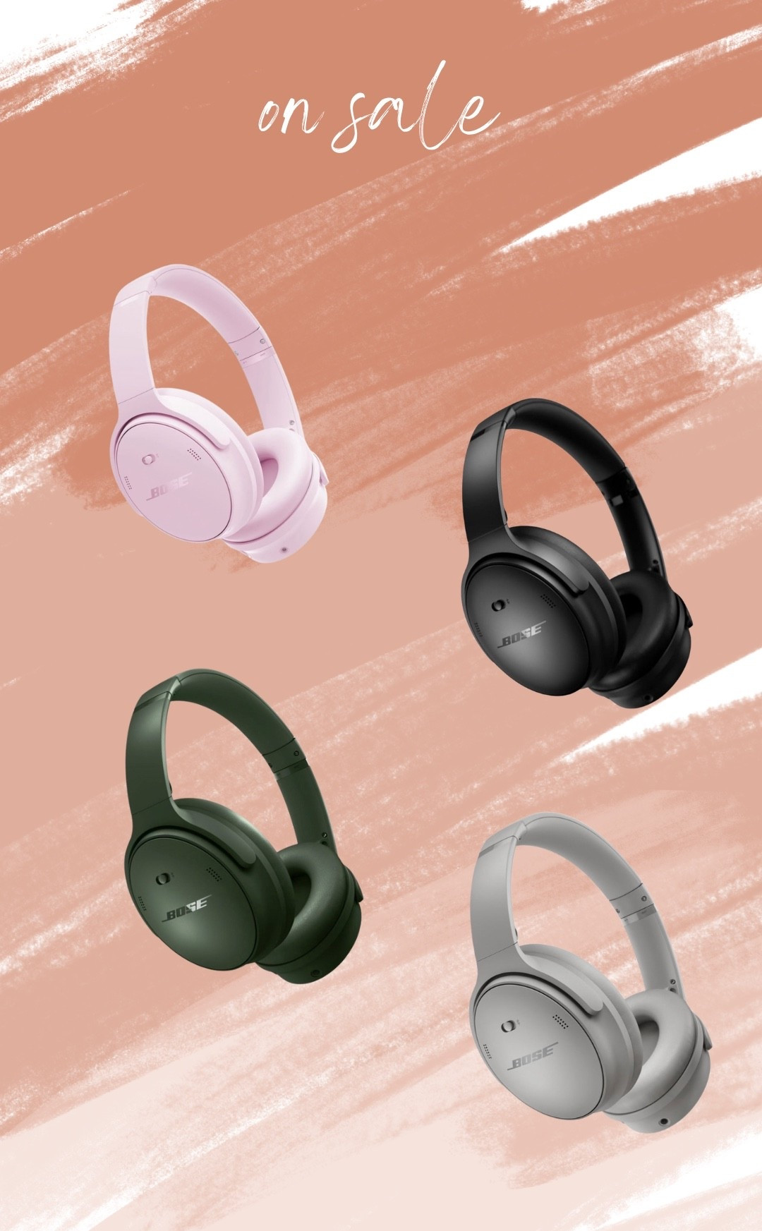 🚨On Sale Now ‼️

Check out these Bose bluetooth headphones! 🤩🎧 
I am really loving the pink colored one, find them @Walmart 💕

Linking them here, go grab one will the sale is still on 🔗✨
