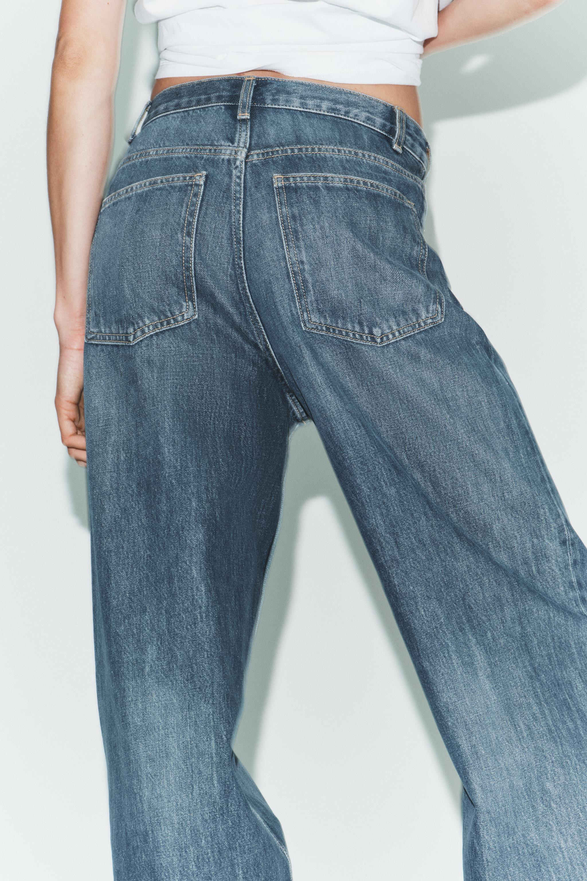 JEANS TRF WIDE LEG MIT ÜBERKREUZTEM BUND UND HOHEM BUND | Zara DE