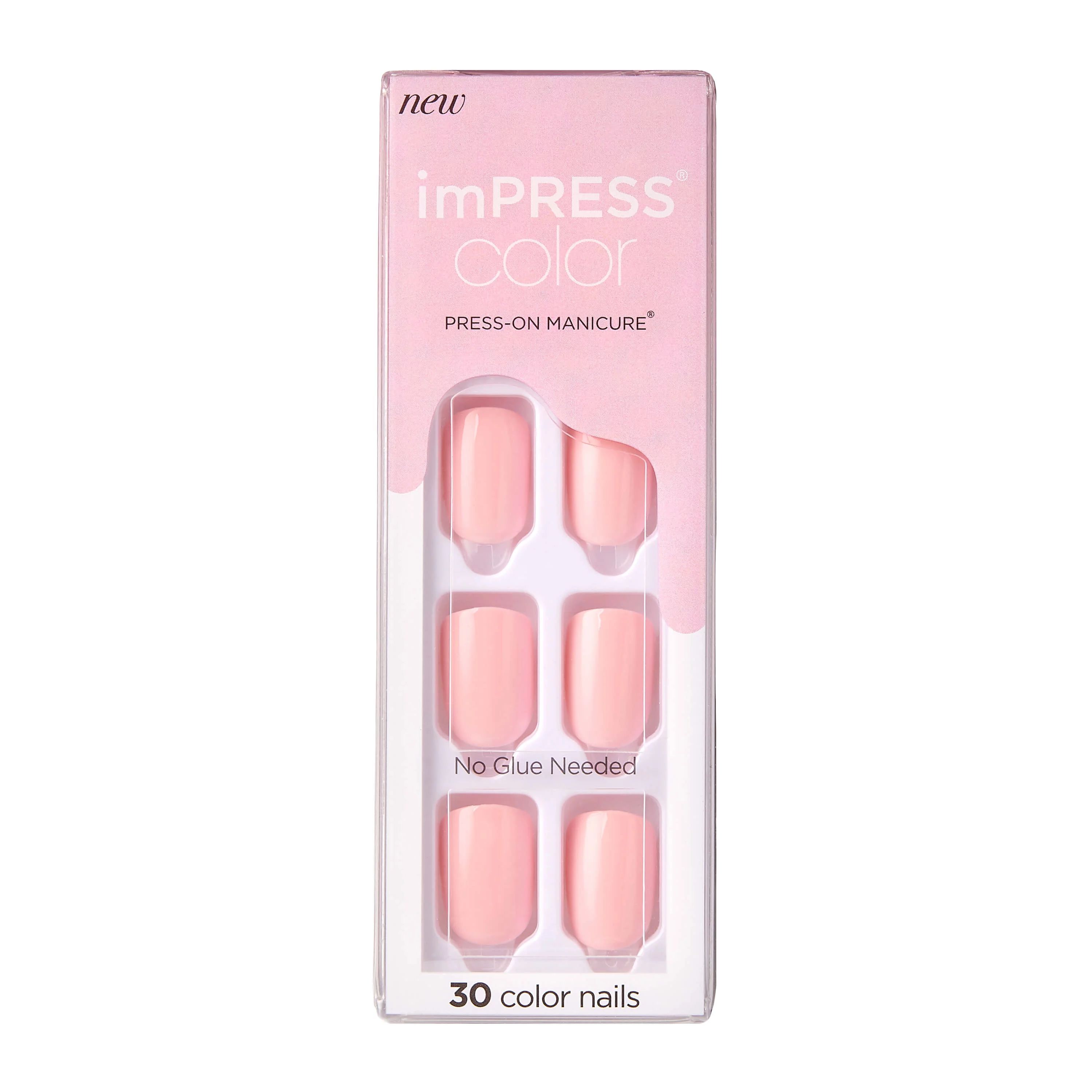 imPRESS Color Press-on Manicure, Pick Me Pink, Short - Walmart.com | Walmart (US)