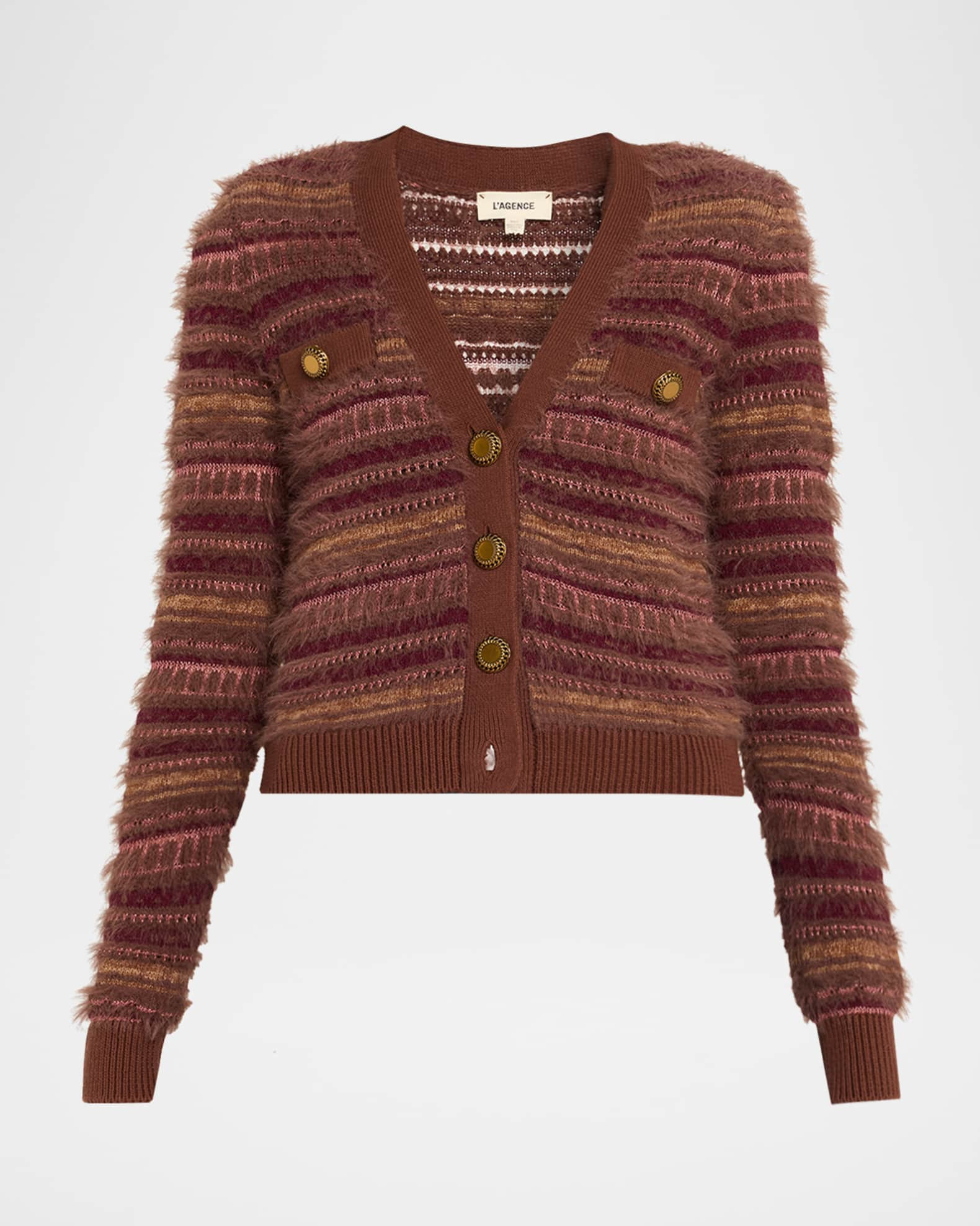 Ariadne Mixed Stripe Cardigan | Neiman Marcus