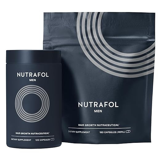Nutrafol Men's Hair Growth Supplements, Clinically Tested for Visibly Thicker Hair and Scalp Cove... | Amazon (US)