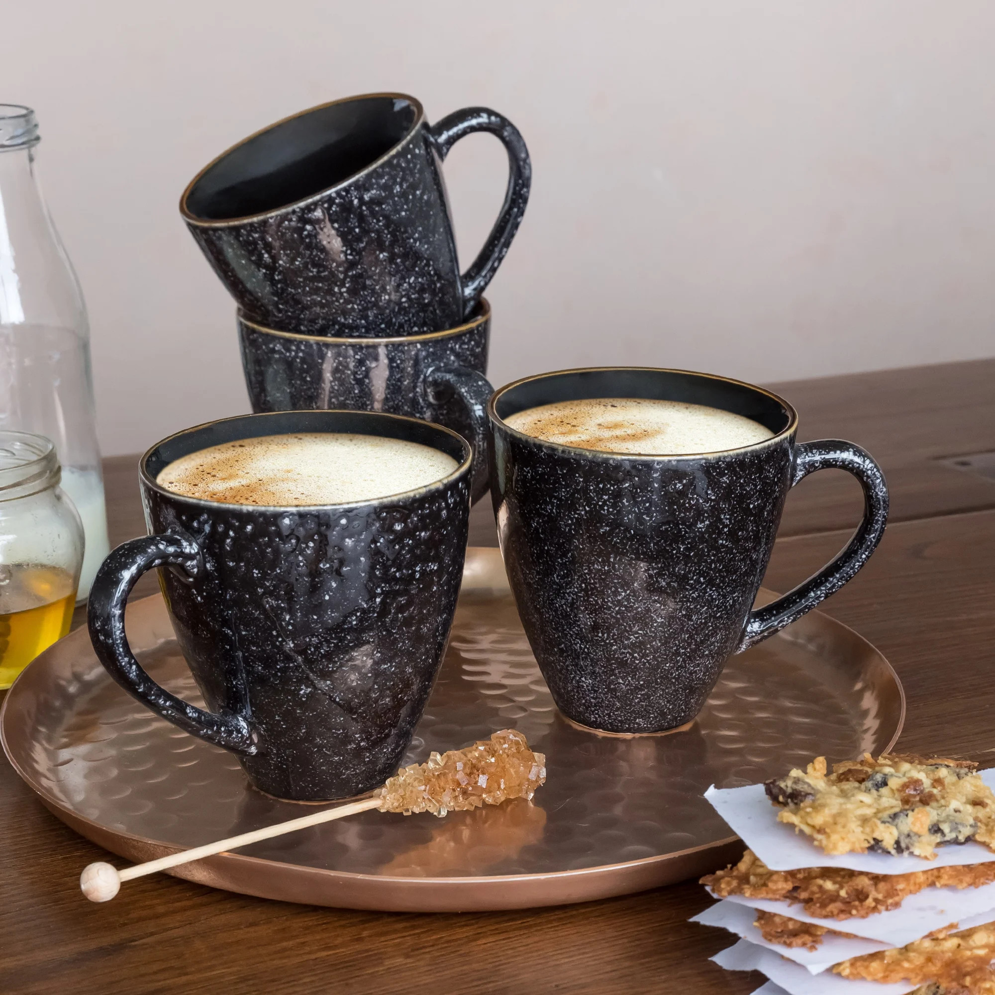 Better Homes & Gardens Burns Mugs, set of 4, Black | Walmart (US)