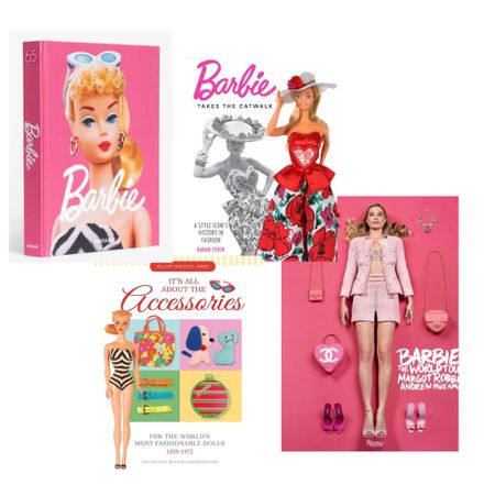 Fun Barbie Books ✨💖
… newish adds to my library:
💖 the Assouline book is amazing and a perfect gift for any Barbie fan
💖 ‘Barbie Takes The Catwalk’ is new-to-me (reprint of an older book) and so much fun to look through
💖 ‘Barbie World Tour’ is a very cool BTS look at the perfectly-done (IMO) ‘Barbie the Movie’ press tour looks collaborated between the actress and her stylist 
💖 ‘It’s All About the Accessories’ is an older book (also new-to-me) and a fun glimpse through some historical accessories 



#LTKhome #LTKGiftGuide #LTKfindsunder50
