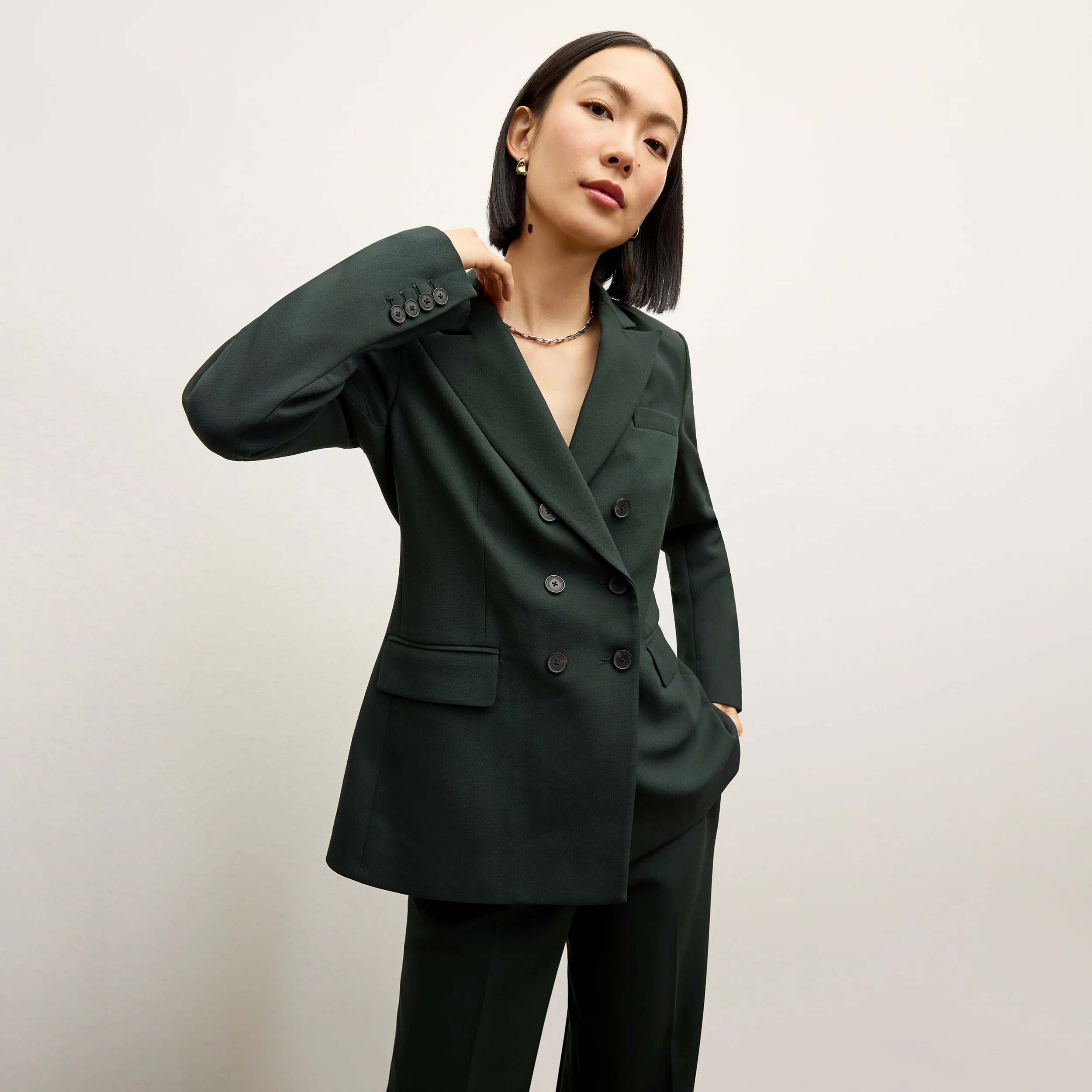 Kati Jacket - Flex Suiting :: Dark Emerald | MM LaFleur