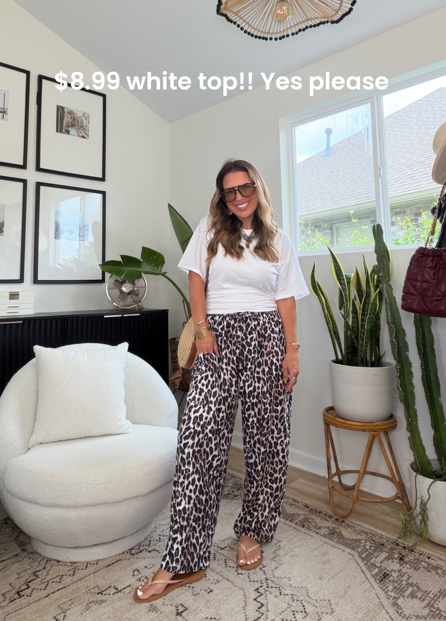 Wrinkle free, leopard pants that are only $14.99 and can be styled so many ways!! 
Size down. Run a little big. Come in other colors and prints too. My white top is only $8.99 & so cute!!!! Wearing size medium. 

#LTKmomlife #LTKootd #LTKSeasonal

#LTKOver40