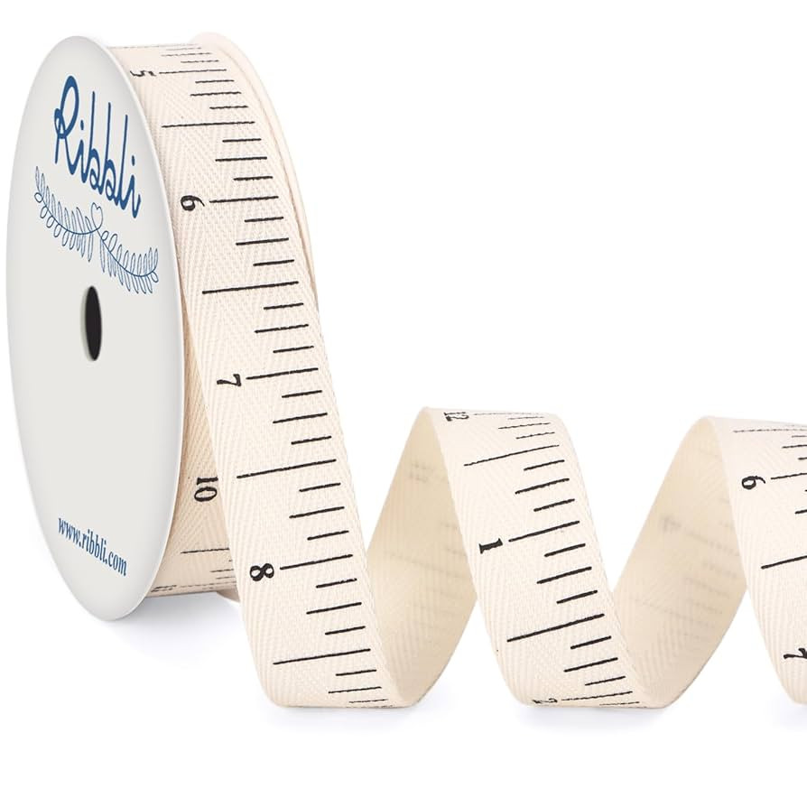 Ribbli Ruler Ribbon Natural Twill Tape Cotton Ribbon Use for Gift Wrapping Back to School Day Tea... | Amazon (US)