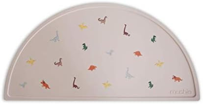 mushie Silicone Placemat for Kids | BPA-Free Non-Slip Design (Dinosaurs) | Amazon (US)