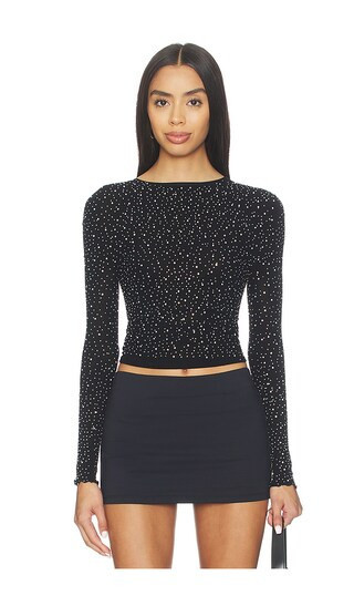 Free People Night Sky Long Sleeve Top In Black in Black. - size XS/S | Revolve Clothing (Global)