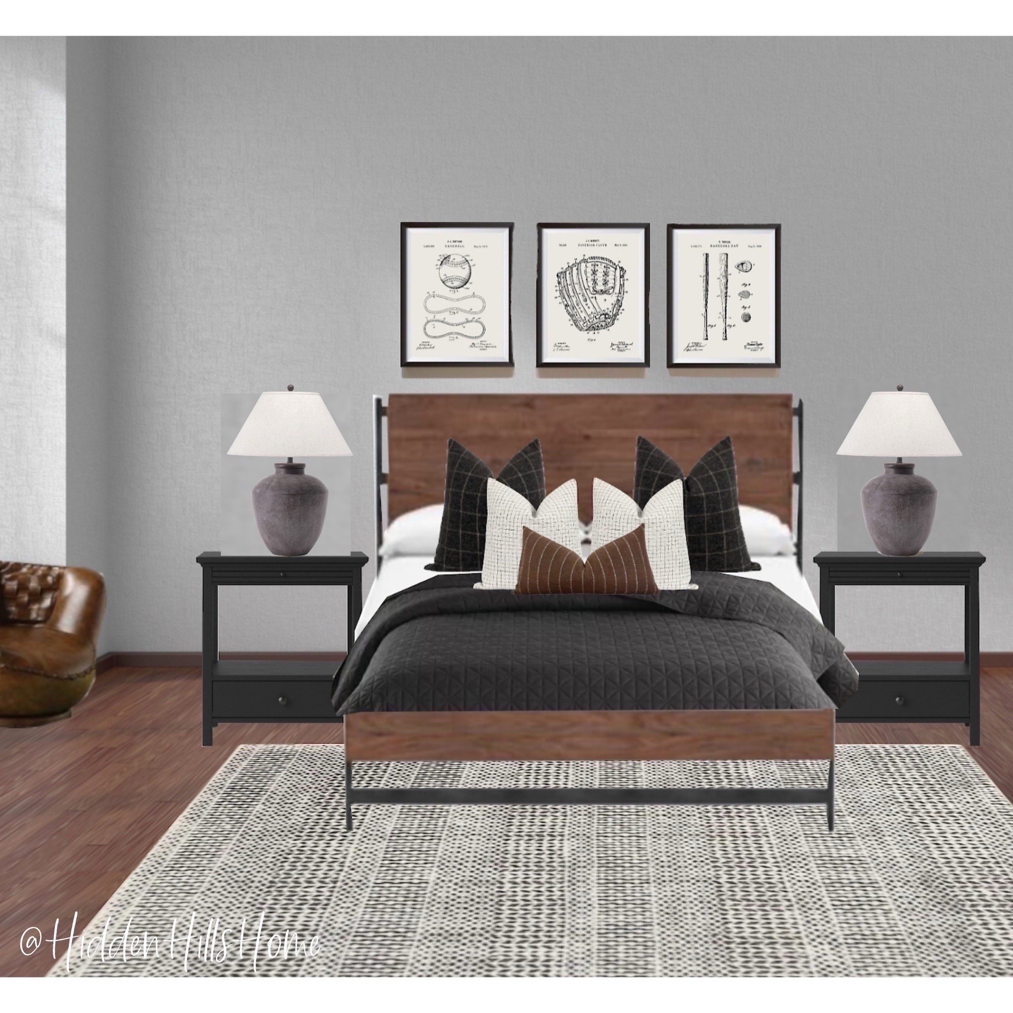 Boys room decor, home decor, boys bedroom, teen boys room, teen bedroom mood board #boysroom #homedecor