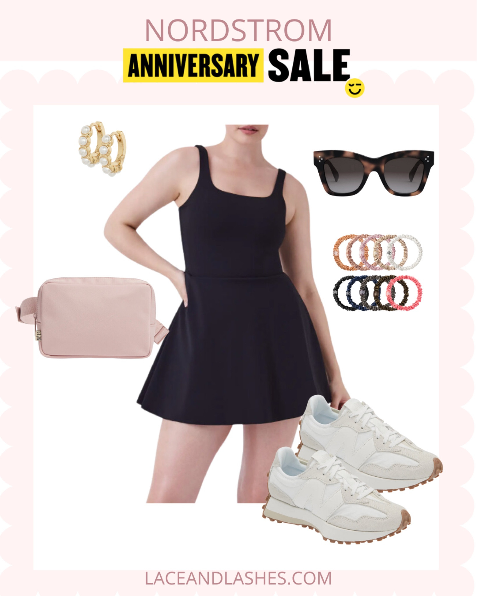Nordstrom anniversary sale outfit idea! Athleisure tennis dress, spanx, new balance sneakers, beis belt bag, Celine sunglasses  

#LTKSummerSales #LTKSaleAlert #LTKxNSale