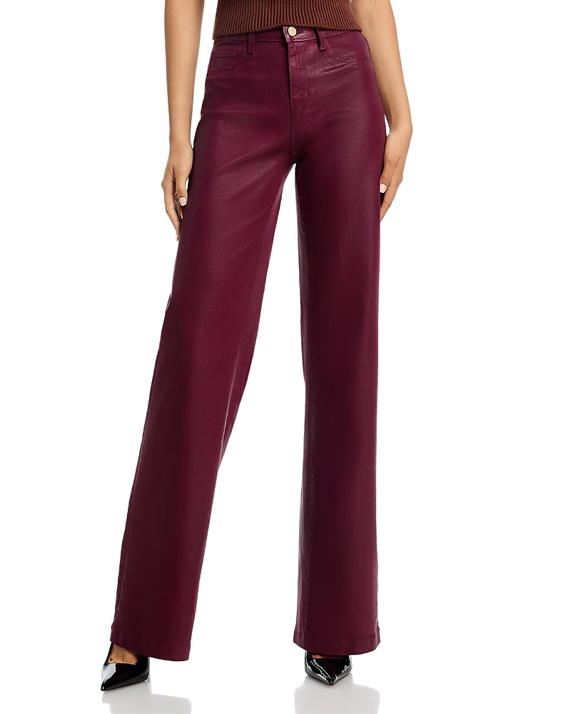 L'Agence Clayton High Rise Wide Leg Jeans in Dark Port | Bloomingdale's (US)