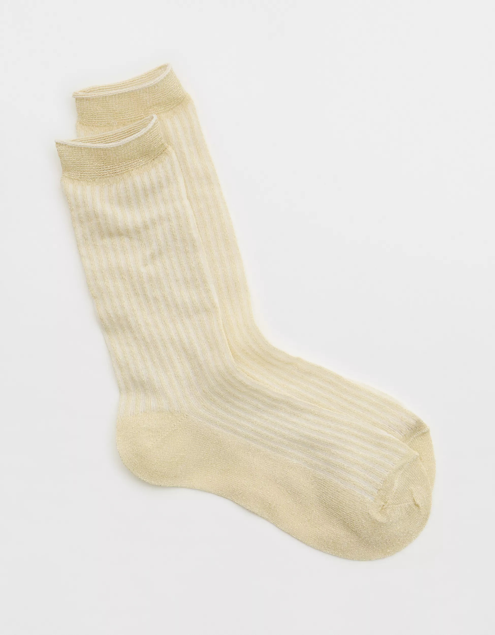 Aerie Sheer Metallic Crew Socks | Aerie