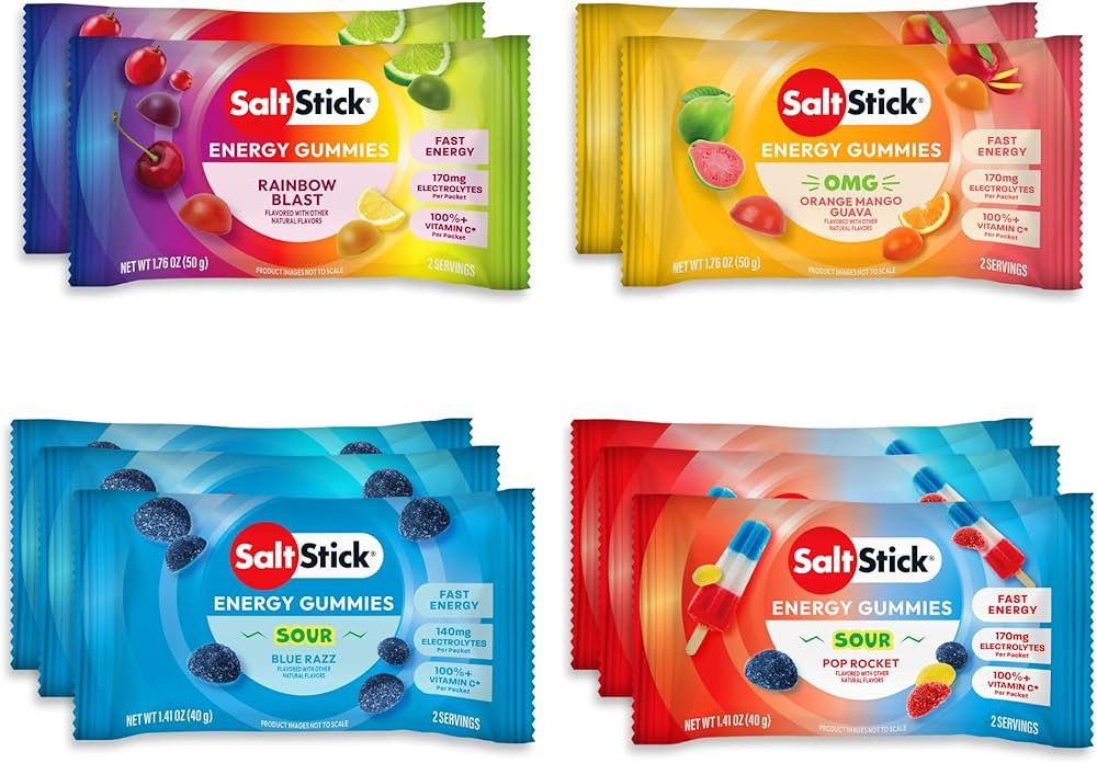 SaltStick Energy Gummies with Electrolytes, Variety Pack, Easy to Chew Electrolyte Gummy, Energy ... | Amazon (US)