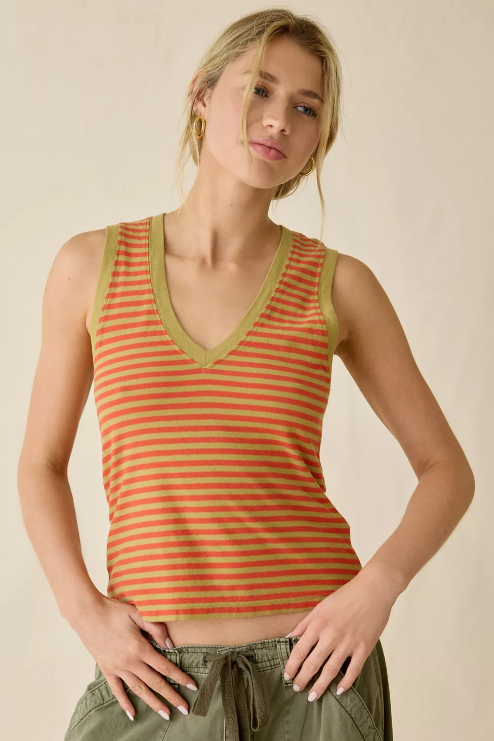 BDG V-Neck Sleeveless Spill The Tee | Urban Outfitters (US and RoW)