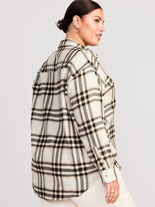 Oversized Flannel Boyfriend Shirt for Women | Old Navy (US)