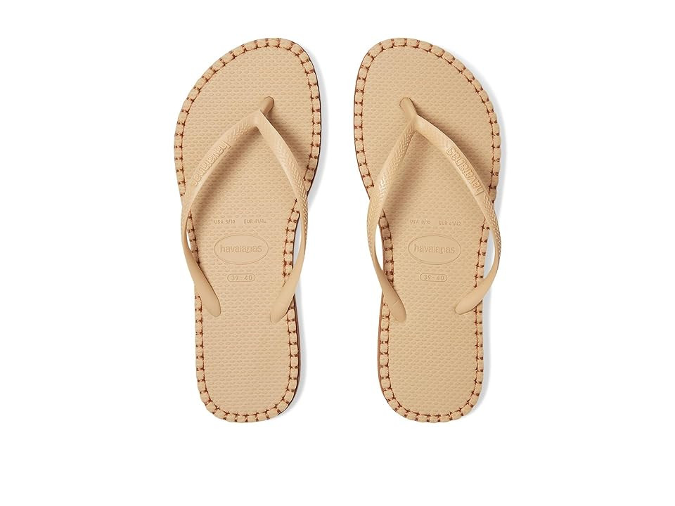 Havaianas Slim Flatform Loop Sandals Women's Sandals Golden : EU 37-38 (US Women's 7-8) M, Rubber | Zappos