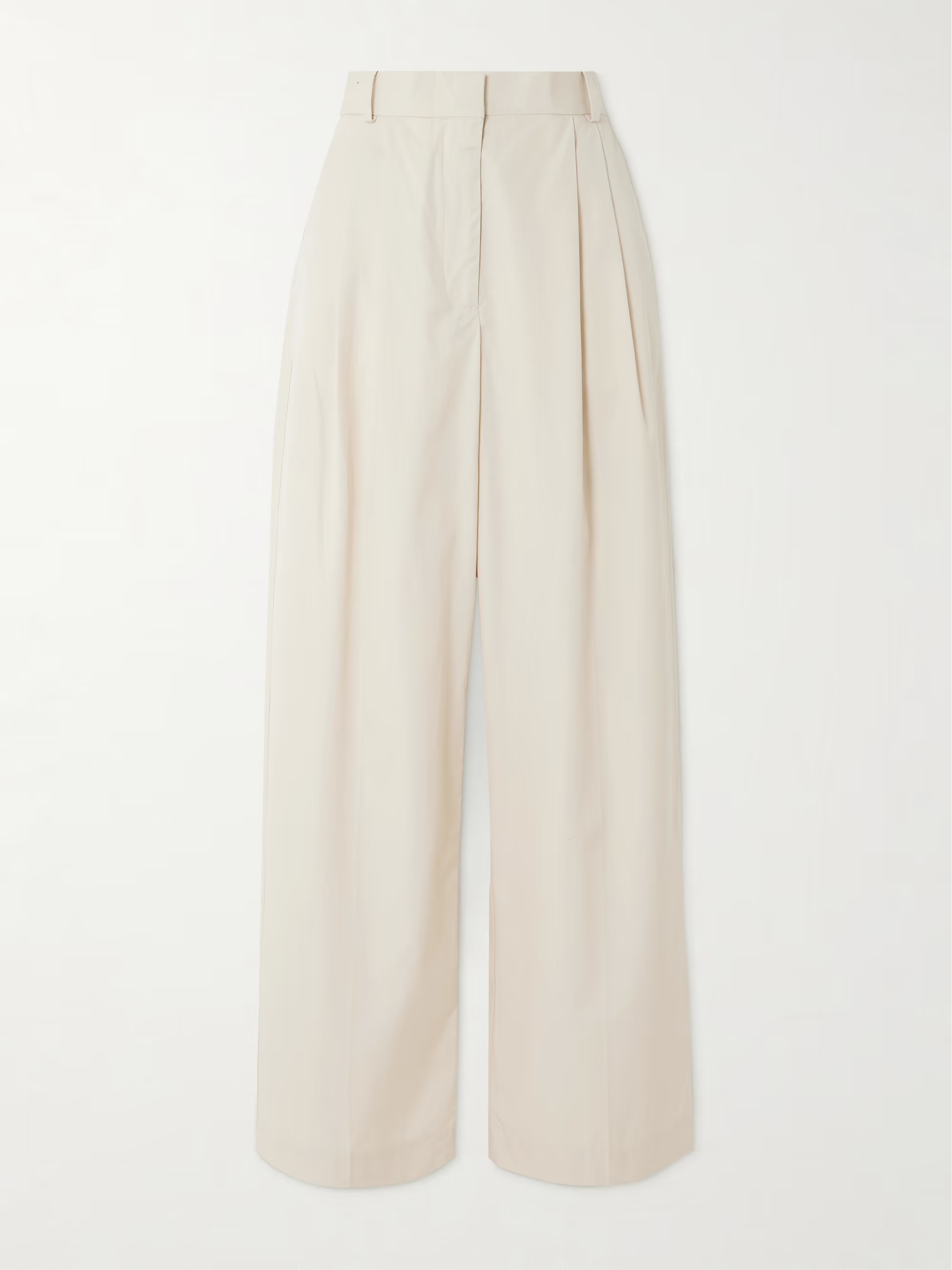 RÓHEPleated cotton wide-leg pants | NET-A-PORTER (US)