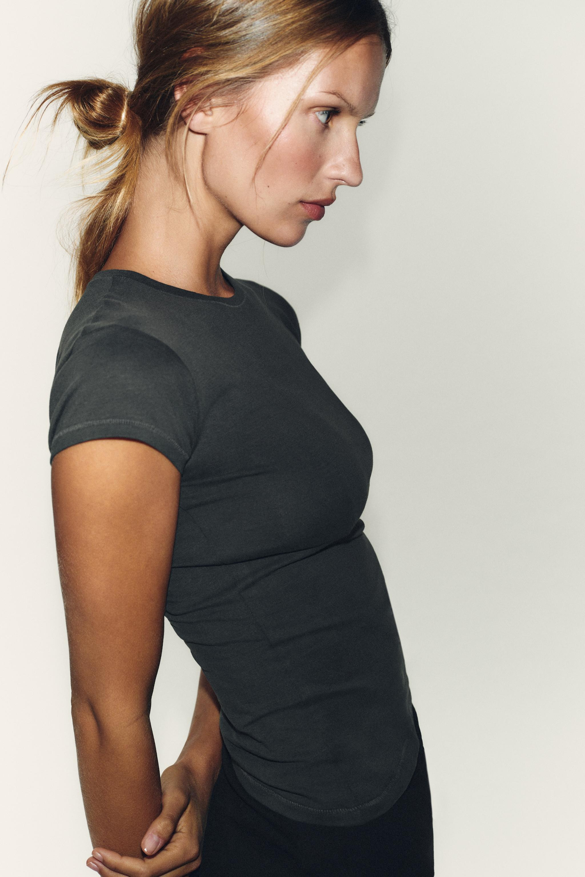 SLIM FIT SHORT SLEEVE T-SHIRT | Zara US