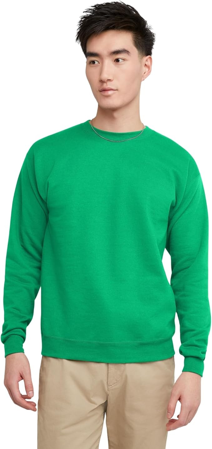 Hanes Men's EcoSmart Fleece, Pullover Crewneck Sweatshirt, 1 or 2 Pack | Amazon (US)