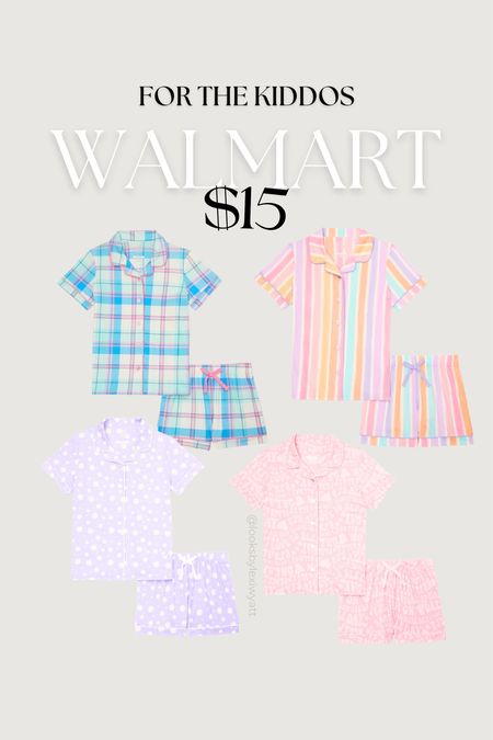 Coat style button up pajamas for girls from Walmart!