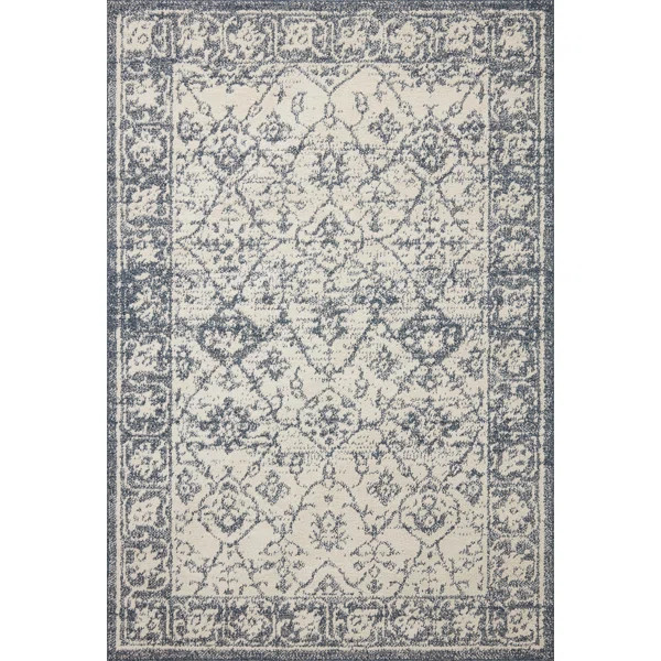 Magnolia Home by Joanna Gaines Gigi Ivory / Blue Area Rug | Wayfair North America