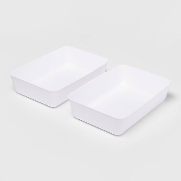 2pk Large Storage Trays White - Room Essentials™ | Target