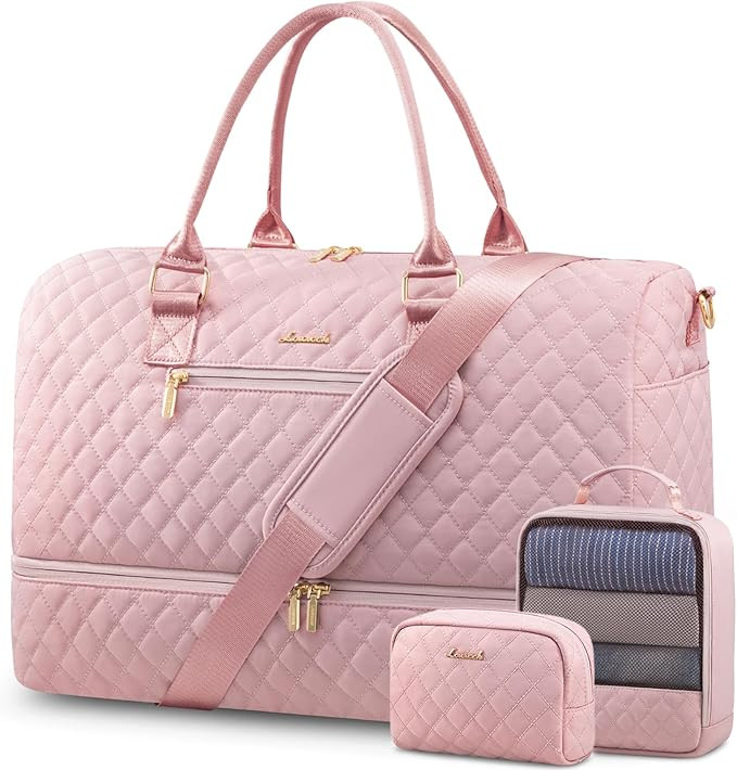 LOVEVOOK Travel Duffle Bag for Women, Weekender Overnight Bag with Shoe Compartment, Carry on Bag... | Amazon (US)