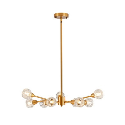 28" Modern Crystal Chandeliers, 9 Lights Chandelier, Kitchen Light Fixtures (Bulbs Not Included) | Target