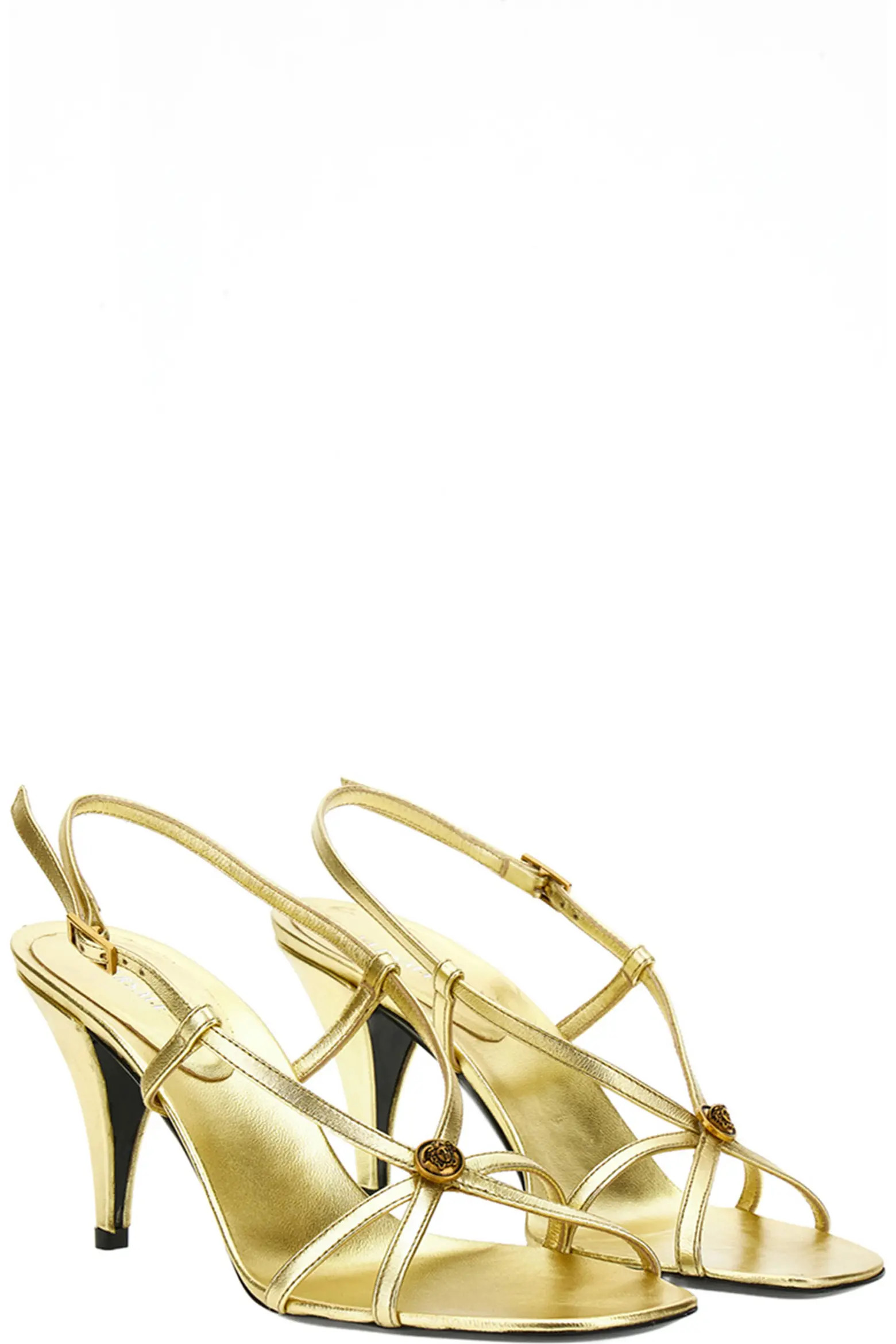 Versace Laminated Strappy Sandal (Women) | Nordstrom | Nordstrom