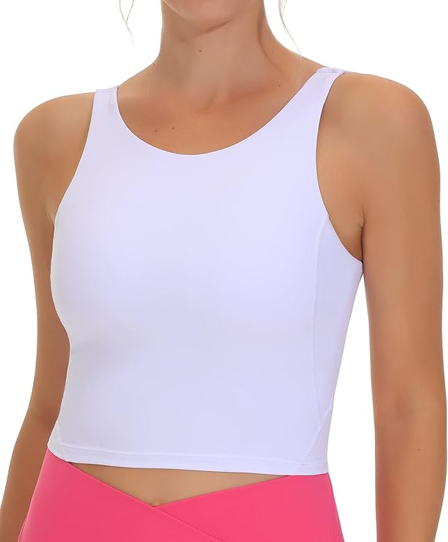THE GYM PEOPLE Women's Sports Bra Sleeveless Workout Tank Tops Running Yoga Cropped Tops with Rem... | Amazon (US)