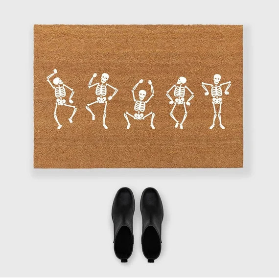 Dancing Skeletons Doormatskeleton Doormatbones - Etsy | Etsy (US)
