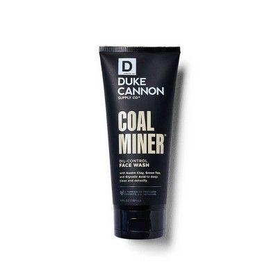 Duke Cannon Coal Miner Oil Control Face Wash - Kaolin Clay and Glycolic Acid Face Wash for Men - ... | Target
