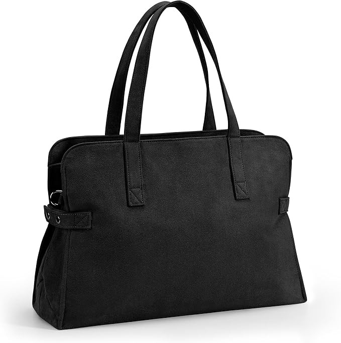 KALIDI Suede Tote Bag with Zipper Women’s Purses Handbags for Work Travel | Amazon (US)