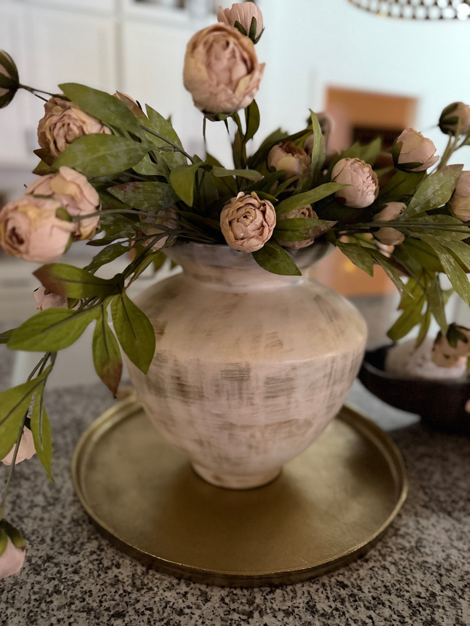 There’s nothing like a beautiful vase with florals that complement it and let the vase shine.