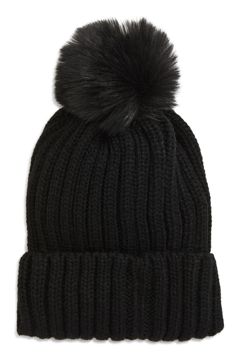 BP. Beanie with Faux Fur Pom | Nordstrom | Nordstrom