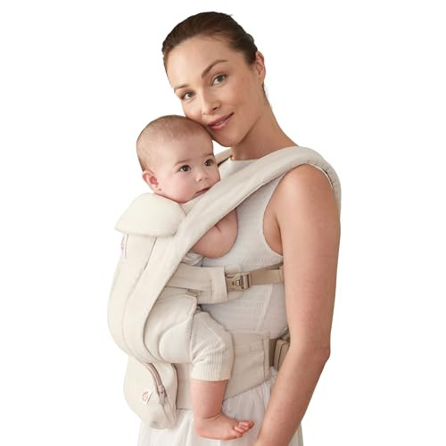 Ergobaby Omni Deluxe Baby Carrier for Newborn to Toddlers 0-48 Months (7-45 lbs) - 4-Position Natural Linen Baby Carrier with Ergonomic Support, Storage Pockets, and Sun Hood - Natural Linen | Amazon (US)