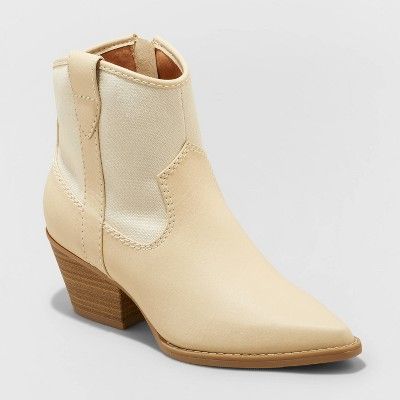 Women&#39;s Kay Western Boots - Universal Thread&#8482; Off-White 7 | Target