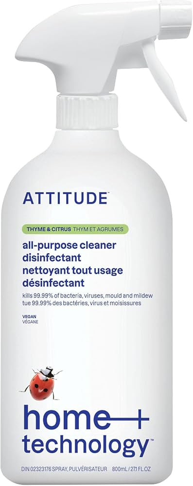 ATTITUDE All-Purpose Cleaner Disinfectant 99.99%, Made in Canada, Eliminates Bacteria, Germs and ... | Amazon (CA)