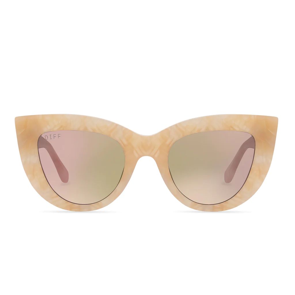 KIMMY - CITRINE PEARL + TAUPE FLASH SUNGLASSES | DIFF Eyewear