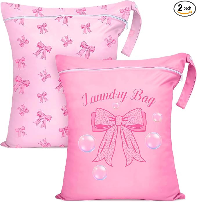 2 Pcs Large Travel Laundry Bags Waterproof Wet Dry Bag, Washable Dirty Clothes Bags for Travel，... | Amazon (US)