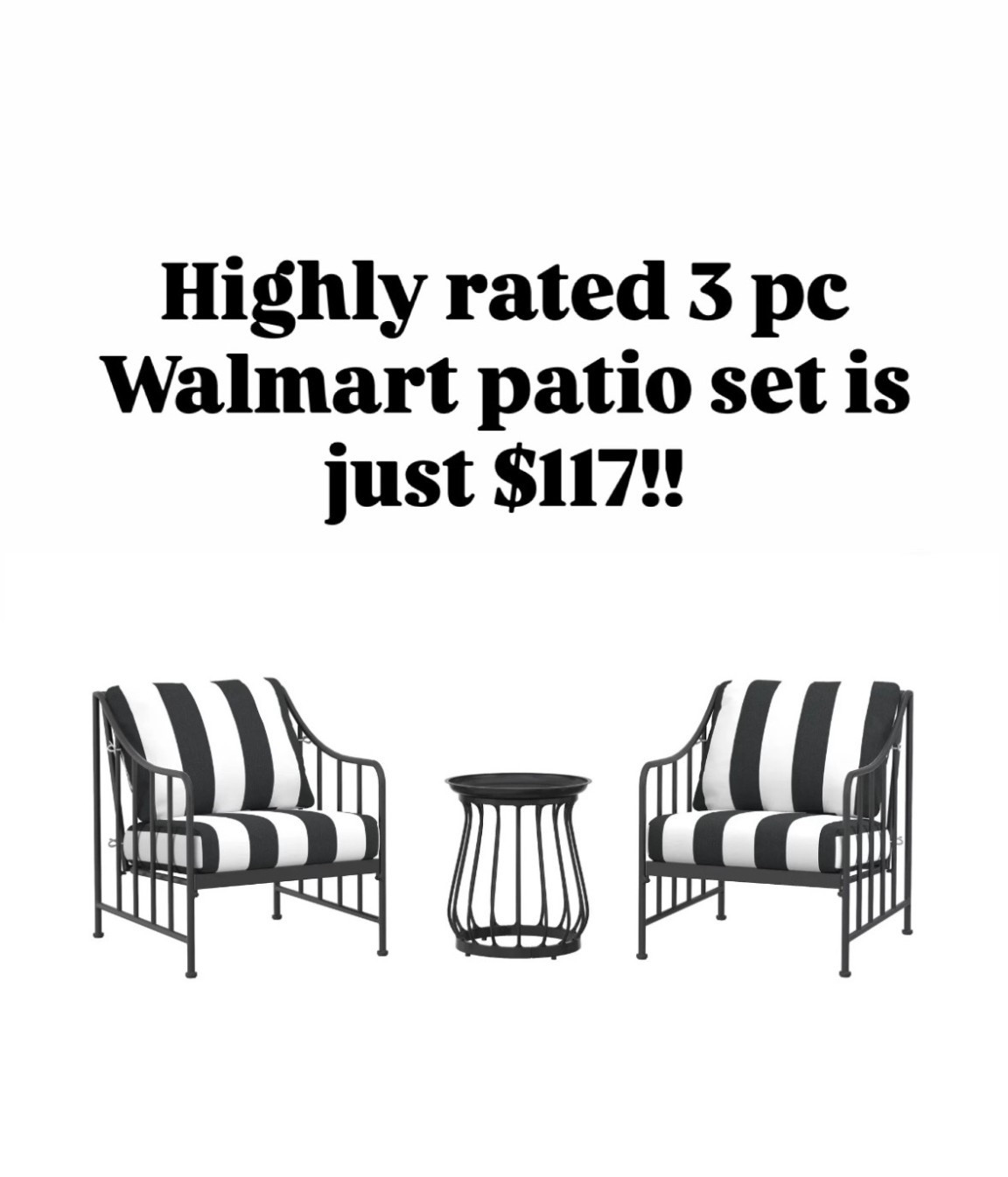 This darling 3 pc patio set is only $117!! I linked several other sets on crazy deal too! 

#LTKHome #LTKSeasonal #LTKSaleAlert